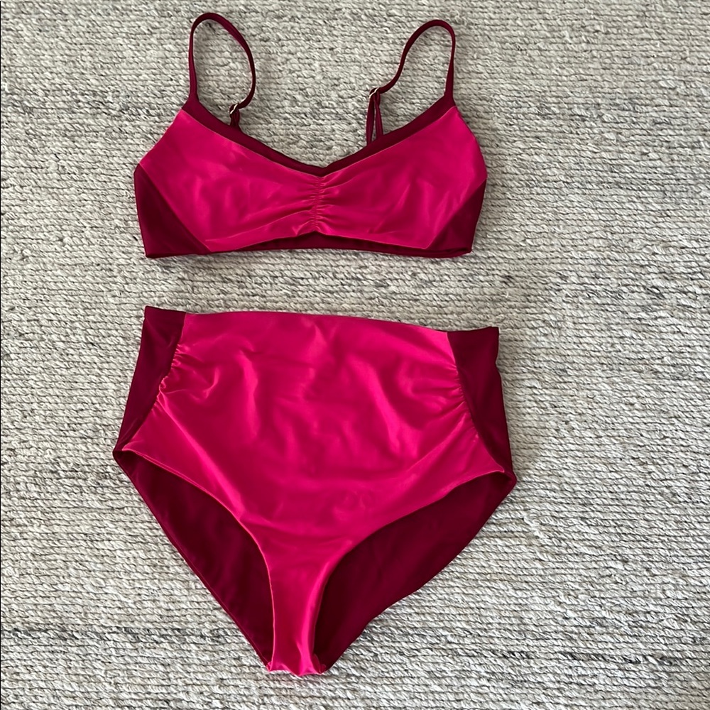 Hatch Maternity Fuchsia Bikini Set